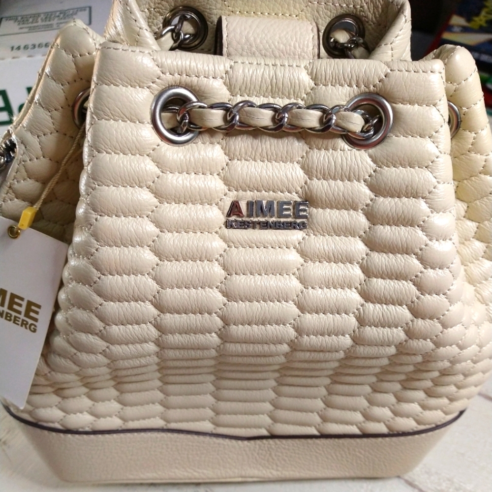 Aimee Kerstenburg chain detail leather handbag